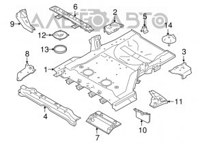 Bara de noroi spate dreapta Nissan Murano z52 15-