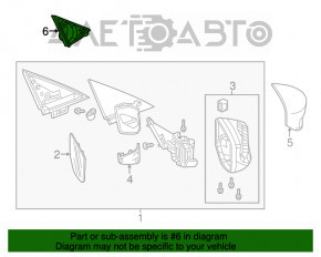 Capac oglindă laterală față stângă Acura ILX 13- cu semnal sonor