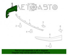 Moldura bara fata dreapta Lexus Hs250h 10-12 rupta, suportul rupt.