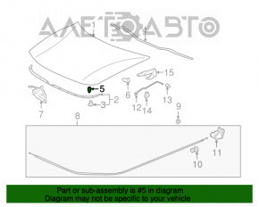 Bara de capota dreapta Honda Civic XI FE/FL 22-