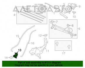 Motorul stropitorului de parbriz Honda CRV 12-16 nou OEM original