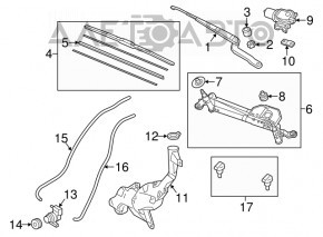 Motorul stropitorului de parbriz Honda CRV 12-16 nou OEM original