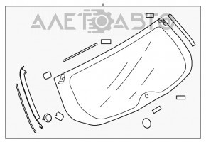 Стекло заднее двери багажника Subaru Outback 15-19