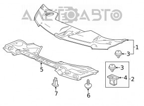 Protecția motorului Acura MDX 14-20, nou, original