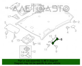 Manerul plafonului din spate dreapta Mitsubishi Eclipse Cross 18- gri.