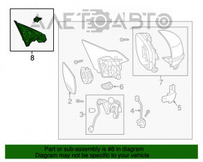 Capac oglindă interioară stângă Honda Accord 13-17 cu difuzor Foster