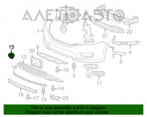 Cadru distronic pentru grila inferioară a bara de protecție față a modelului Honda Accord 13-15