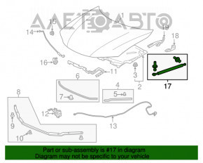 Amortizorul capotei dreapta pentru Honda Accord 13-15, marca SHOWA