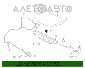 Bara capotei dreapta Nissan Versa Note 13-19 pe televizor