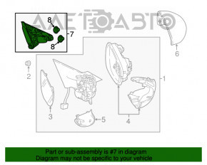 Крышка зеркала внутренняя правая Honda Accord 18-22