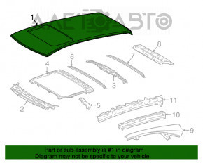 Acoperiș metalic Lexus RX350 RX450h 16-22 sub trapă, pe caroserie