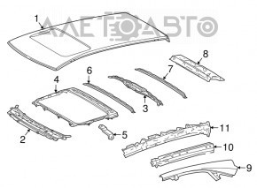 Acoperiș metalic Lexus RX350 RX450h 16-22 sub trapă, pe caroserie