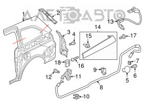 Manerul de deschidere a capacului portbagajului pentru Honda CRV 12-14 gri