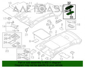 Плафон освещения задний VW Jetta 11-18 USA серый