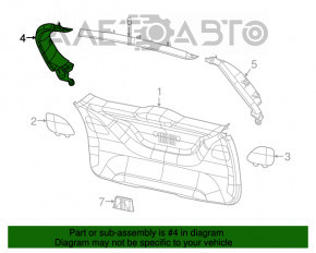 Capacul portbagajului dreapta sus Jeep Compass 17- negru.