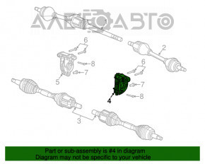 Suportul rulmentului suspensiei cutiei de viteze manuală Jeep Compass 17- 2.4 fwd