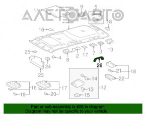 Ручка потолка 2 ряд прав Toyota Sequoia 08-16 серая