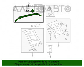 Capacul plafonului din spate, stânga, pentru Toyota Sequoia 08-16, gri.