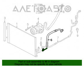 Трубка кондиционера конденсер-компрессор BMW X3 F25 11-17 2.0T