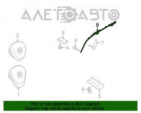 Perna de aer pentru airbag, cortina laterală stânga BMW X3 F25 11-17.