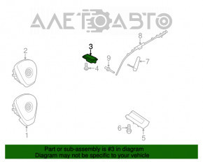 Airbagul pasagerului din bordul BMW X3 F25 11-17.