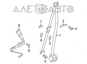 Centura de siguranță pentru șofer BMW X3 F25 11-17 negru.