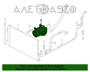 Компрессор кондиционера BMW X3 F25 11-17 2.0T