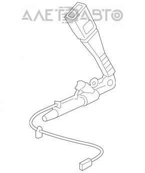 Tensiunea centurii de siguranță a șoferului pentru BMW X3 F25 11-17 negru.