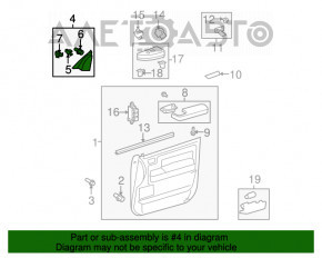 Capac oglindă laterală stânga față sub difuzor Toyota Sequoia 08-16