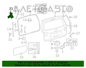 Motorul de acționare a ușii portbagajului pentru Toyota Sequoia 08-16