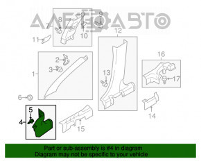 Capacul amortizorului frontal stânga jos Mitsubishi Outlander Sport ASX 10- negru, uzat