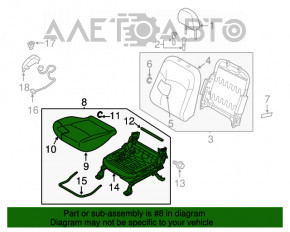 Scaun șofer Mitsubishi Outlander Sport ASX 13-15 fără airbag, manual, material textil negru subțire