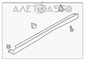 Pragul stâng Mitsubishi Outlander Sport ASX 10 - structura