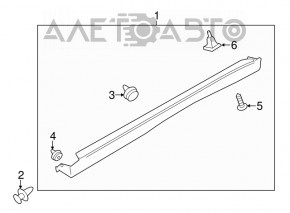 Pragul stâng Mitsubishi Outlander Sport ASX 10 - structura