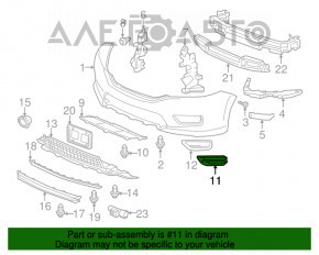 Заглушка птф левая Honda Accord 13-15 OEM