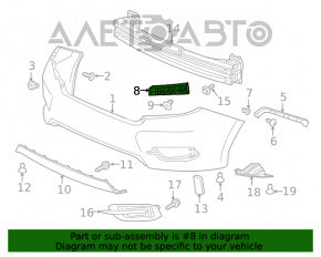 Suportul pentru bara spate stânga interior Honda Civic X FC 16-21 4d, nou, original