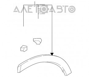 Capacul aripii spate stânga din spate a Honda CRV 17-22, nou, original OEM