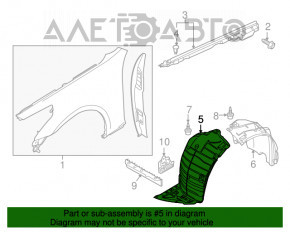 Bara de protecție față dreapta Infiniti G25 G35 G37 4d 06-14, partea frontală, nouă, originală