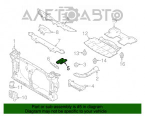 Suport de blocare a capotei stânga Infiniti Q50 14- nou original