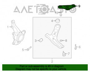 Capacul de protecție a roții din față, stânga, pentru Kia Forte 4d 14-18.