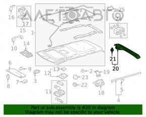 Capacul plafonului din spate pentru Toyota Sienna 11-14, gri, zgârietură.