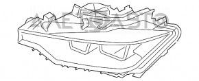 Far dreapta față goală BMW 3 F30 12-15 halogen nou neoriginal