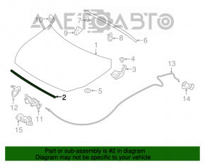 Garnitura capotei Infiniti QX30 17-