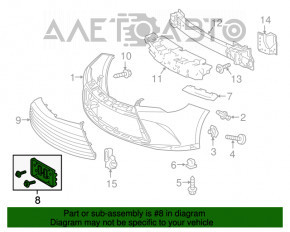 Placa de înmatriculare față Toyota Camry v55 15-17 SUA