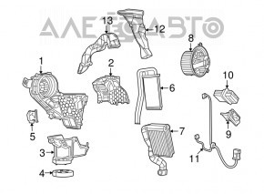 Мотор вентилятор задней печки Dodge Journey 11- OEM