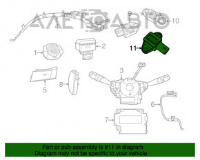 Senzație de siguranță a airbag-ului, ușa stângă, Fiat 500 12-19