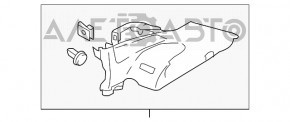 Capacul arcului drept superior Nissan Rogue Sport 17-19 negru.