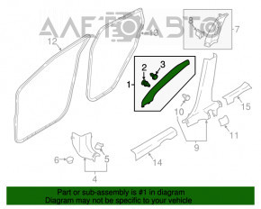 Capacul suportului frontal dreapta superioara Nissan Rogue Sport 17-19 gri