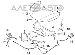 Capota Nissan Rogue Sport 17-19 nouă, neoriginală