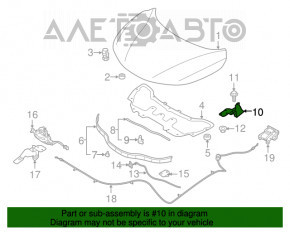 Bucla capotei dreapta Nissan Rogue Sport 17-19